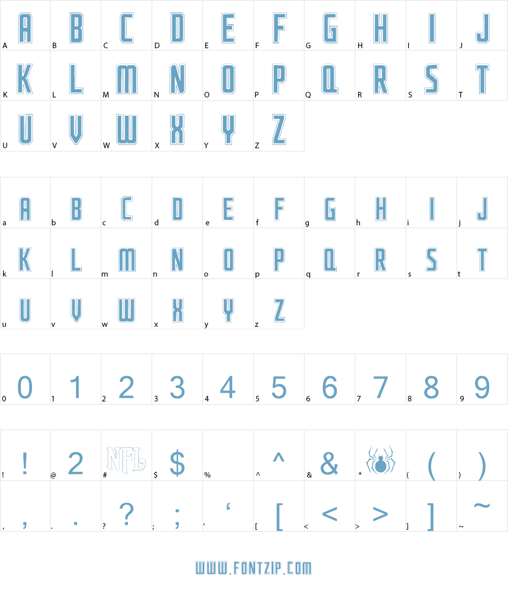 NFL Jaguars Font Character